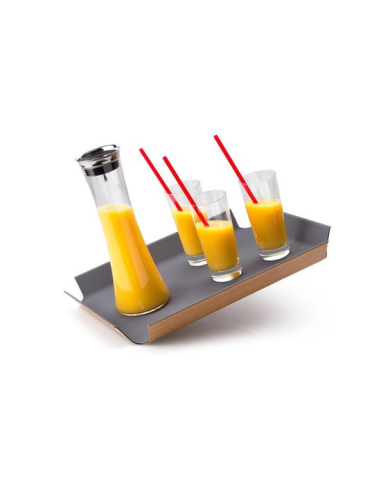 Dienblad, taupe metallic 45x34 cm