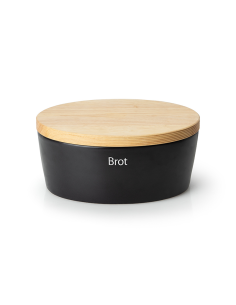 Broodpot keramiek ovaal zwart