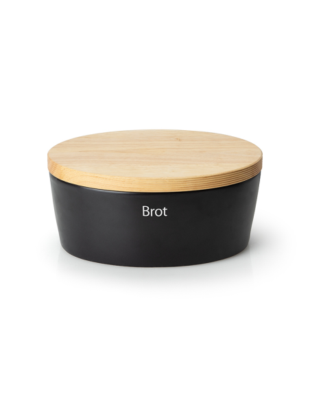 Broodpot keramiek ovaal zwart