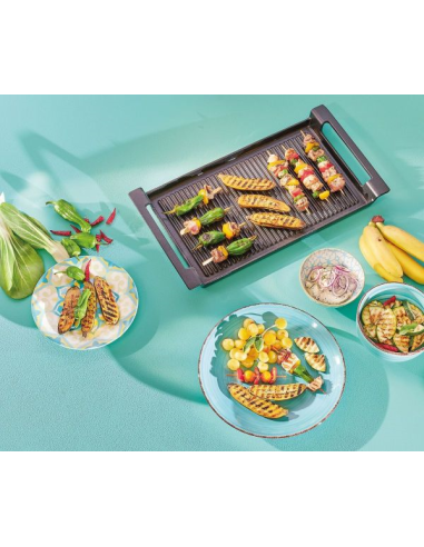 SUS Grillplaat gietijzer 44 x 24 cm zwart