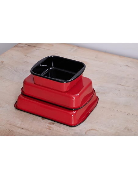 RIESS Braadslede 33x42 cm rood emaille