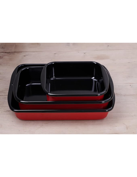 RIESS Braadslede 33x42 cm rood emaille