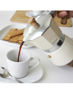 Venezia Mokka espressomaker 6-kops crème