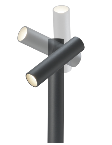 TUBO Twin staande lamp Antraciet