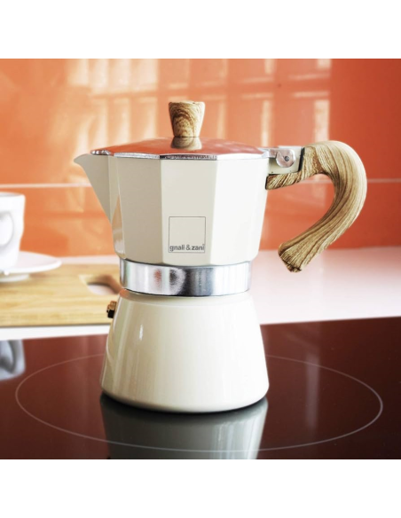 Venezia Mokka espressomaker 3-kops crème