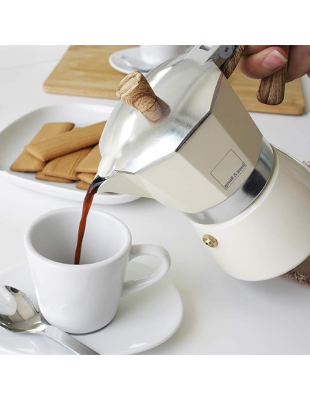Venezia Mokka espressomaker 3-kops crème