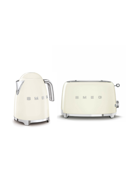Smeg Waterkoker en Broodrooster 2x2 Set Crème