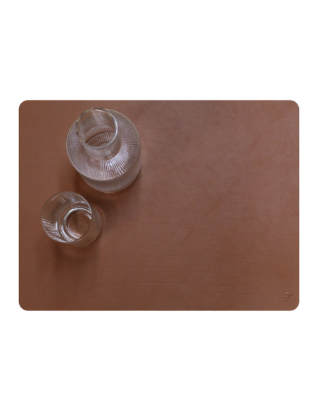 Placemat Gerecycled Leder Lichtbruin