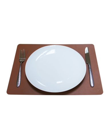 Placemat Gerecycled Leder Lichtbruin
