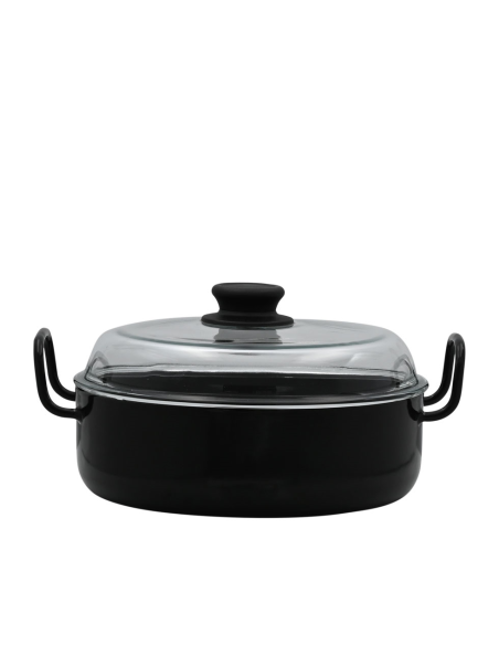 Riess Smoorpan 24 cm m.d. emaille
