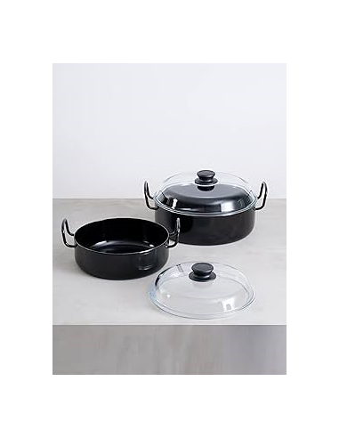 Riess Smoorpan 24 cm m.d. emaille