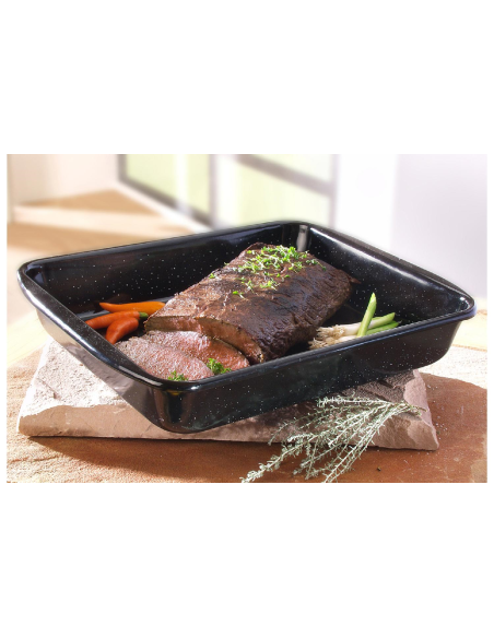 RIESS Braadslede Profi 33x42 cm zwart emaille