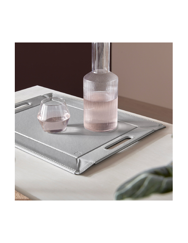 Dienblad 55 x 41 cm wit/grijs