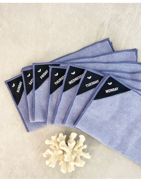 Set-7 Klud vaatdoekjes Dusty Blue