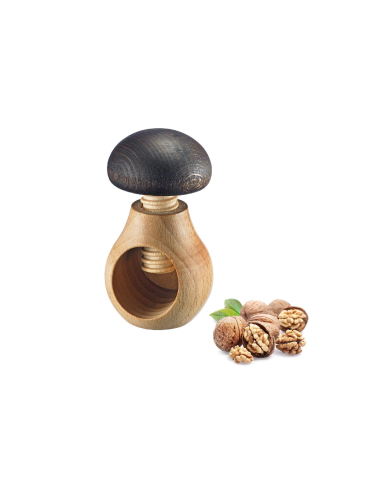 Notenkraker Paddenstoel Hout nat.