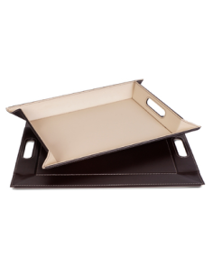Dienblad 45 x 35 cm choco/creme