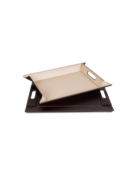 Dienblad 45 x 35 cm choco/creme