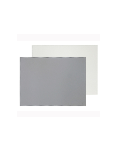 Placemat 40 x 30 cm wit/grijs