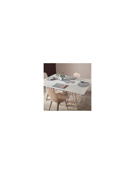 Placemat 40 x 30 cm wit/grijs