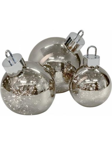 Led Ornament Kerstbal Smoke 25 cm