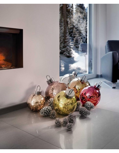 Led Ornament Kerstbal Smoke 25 cm