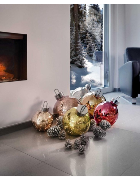 Led Ornament Kerstbal Smoke 25 cm