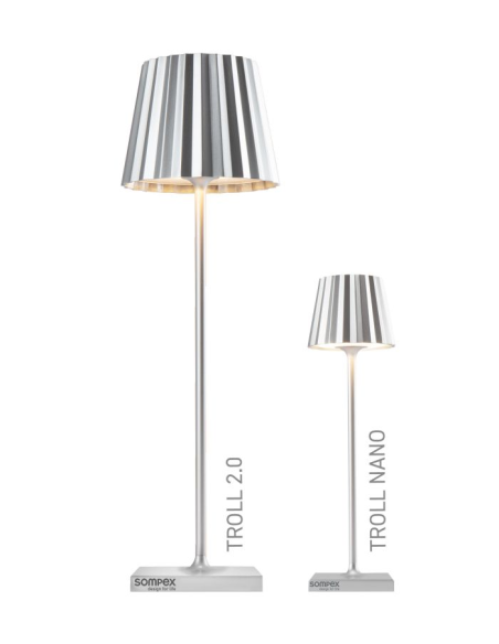 Troll 2.0 Outdoor Tafellamp Zilver