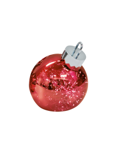 Led Ornament Kerstbal Rood 25 cm