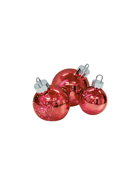 Led Ornament Kerstbal Rood 25 cm