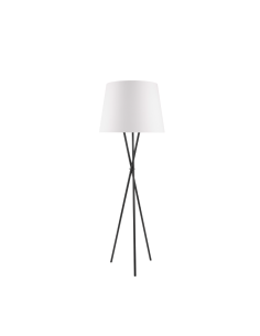 OZONOS Vloerlamp Hailey AC-1 Second Edition Zwart statief met Athene Crème kap