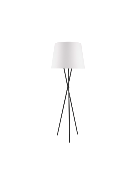 OZONOS Vloerlamp Hailey AC-1 Second Edition Zwart statief met Athene Crème kap
