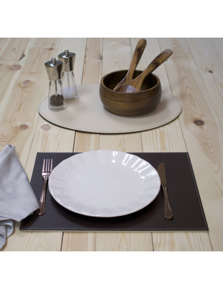 FreeForm Placemat dubbelzijdig 40 x 30 cm choco/creme