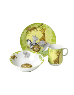 Kinderservies met Jungledieren 3dlg