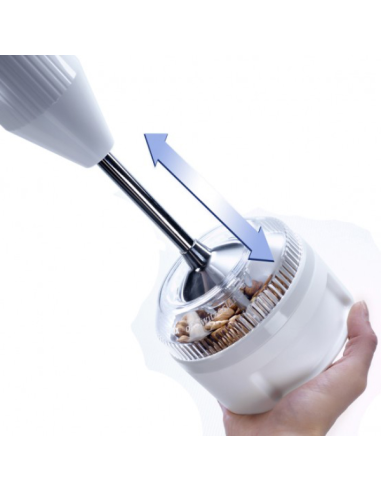 Processormaalbak, zwart, vast mes