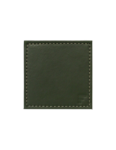 Set-4 onderzetter 10x10 cm olijf/ivoor