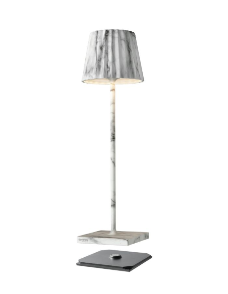 Troll 2.0 Outdoor Tafellamp Wit Marmer
