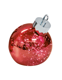 Led Ornament Kerstbal Rood 30 cm