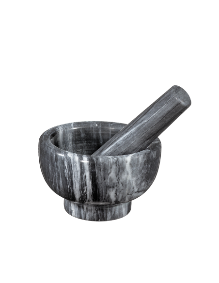 Vijzel zwart marmer Ø 11 cm.