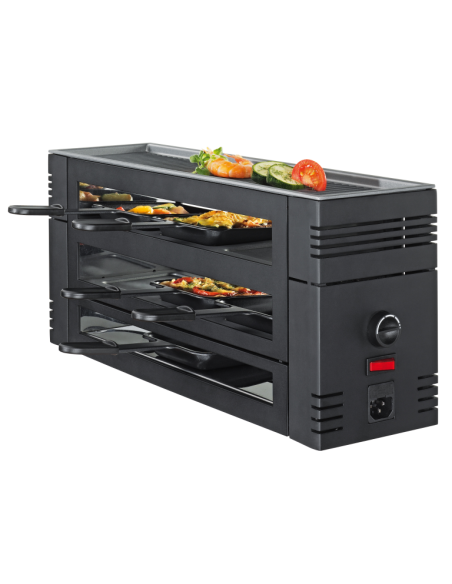 Pizza-raclette 6 Persoons Zwart