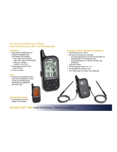 Draadloze BBQ Thermometer Expert Dual Probe