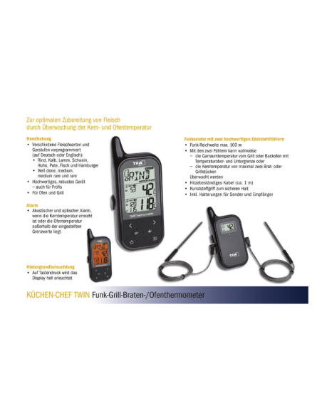 Draadloze BBQ Thermometer Expert Dual Probe