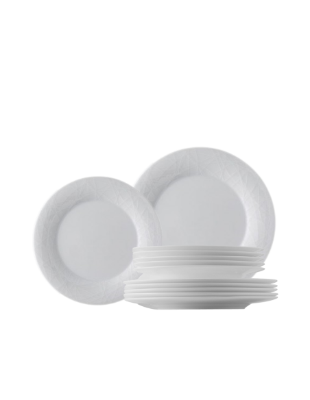 Rosenthal Geometrica Set 4 Ontbijtborden en 4 Dinerborden