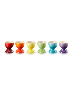 Eierdopjes set van 6 Regenboog