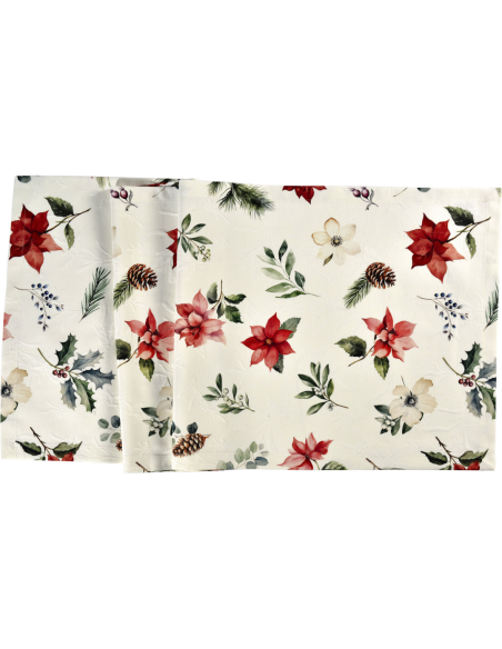 Tafelkleed X-Mas Flowers 150x250cm