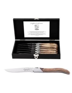 Laguiole Style de Vie Luxury Line Steakmessenset Olijfhout 6-dlg