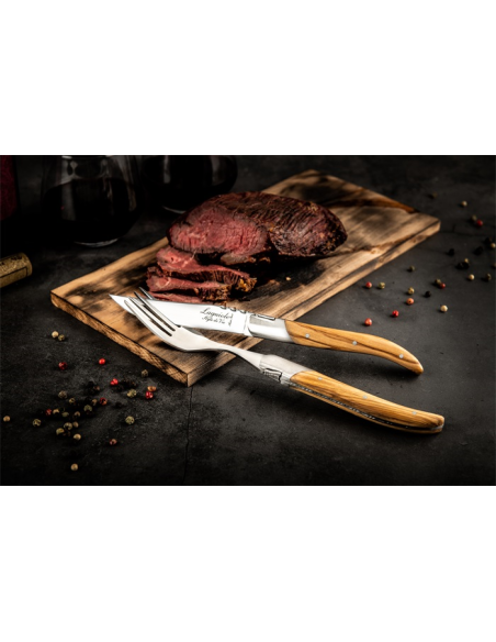 Laguiole Style de Vie Luxury Line Steakmessenset Olijfhout 6-dlg