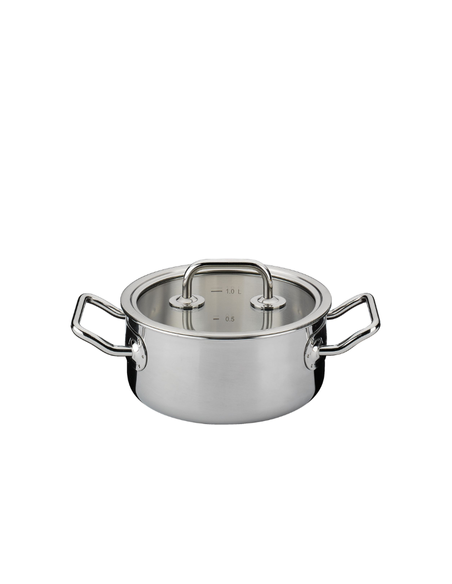 SPRING BRIGADE BASIC Kookpan 16 cm met glazen deksel