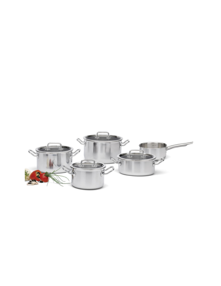 Spring Brigade Basic 5 delig pannenset met glazen deksels