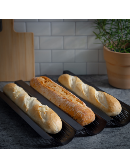 Küchenprofi Stokbrood & Baguette Bakvorm voor 3 broden