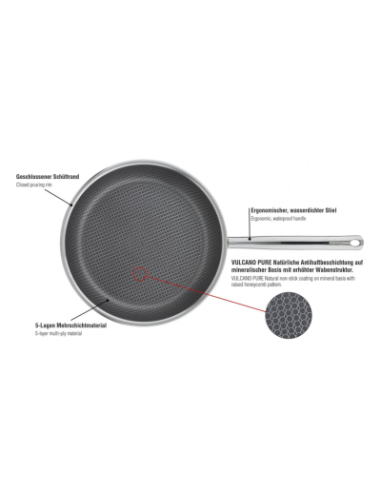 Spring Vulcano Koekenpan XL Cut Resist Pure 24 cm
